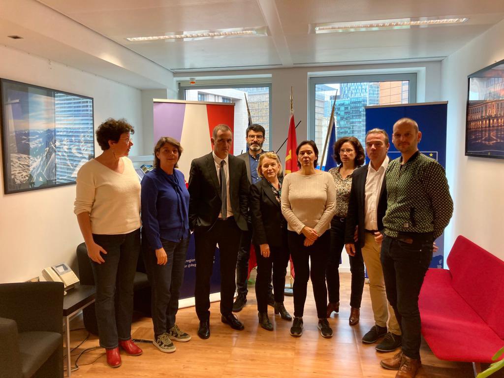 Agneslangevine's tweet image. La commission transition @Regionsdefrance réunie à Bruxelles @OccitanieEurope sous pdce @Gilles_Simeoni pour un dialogue direct sur la loi restauration de la nature, pacte vert, climat, économie circulaire. Les Régions sont un pilier majeur de la mise en œuvre des politiques 🇪🇺