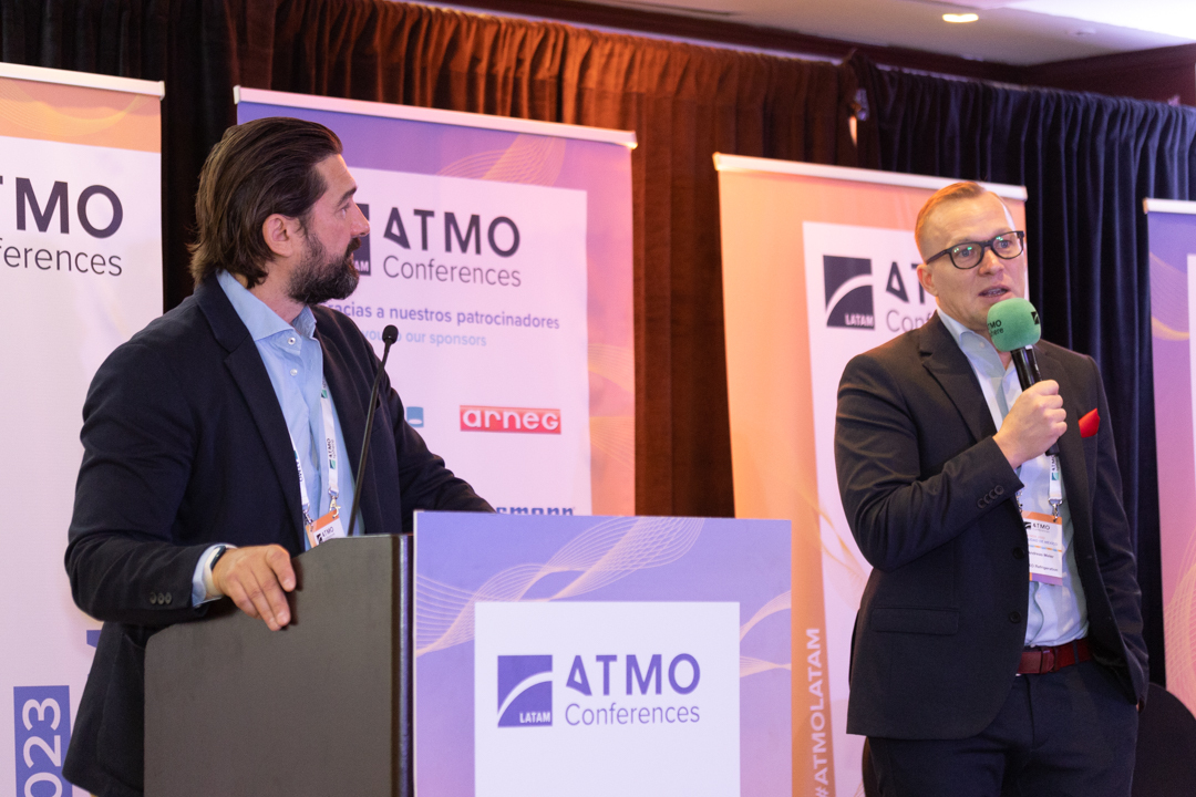ATMOsphere CEO Marc Chasserot gave a talk on the #ATMOApproved label for the natural refrigerants industry at #ATMOLATAM this morning, along with Andreas Meier, Managing Director of TEKO Refrigeration. #GoNatRefs