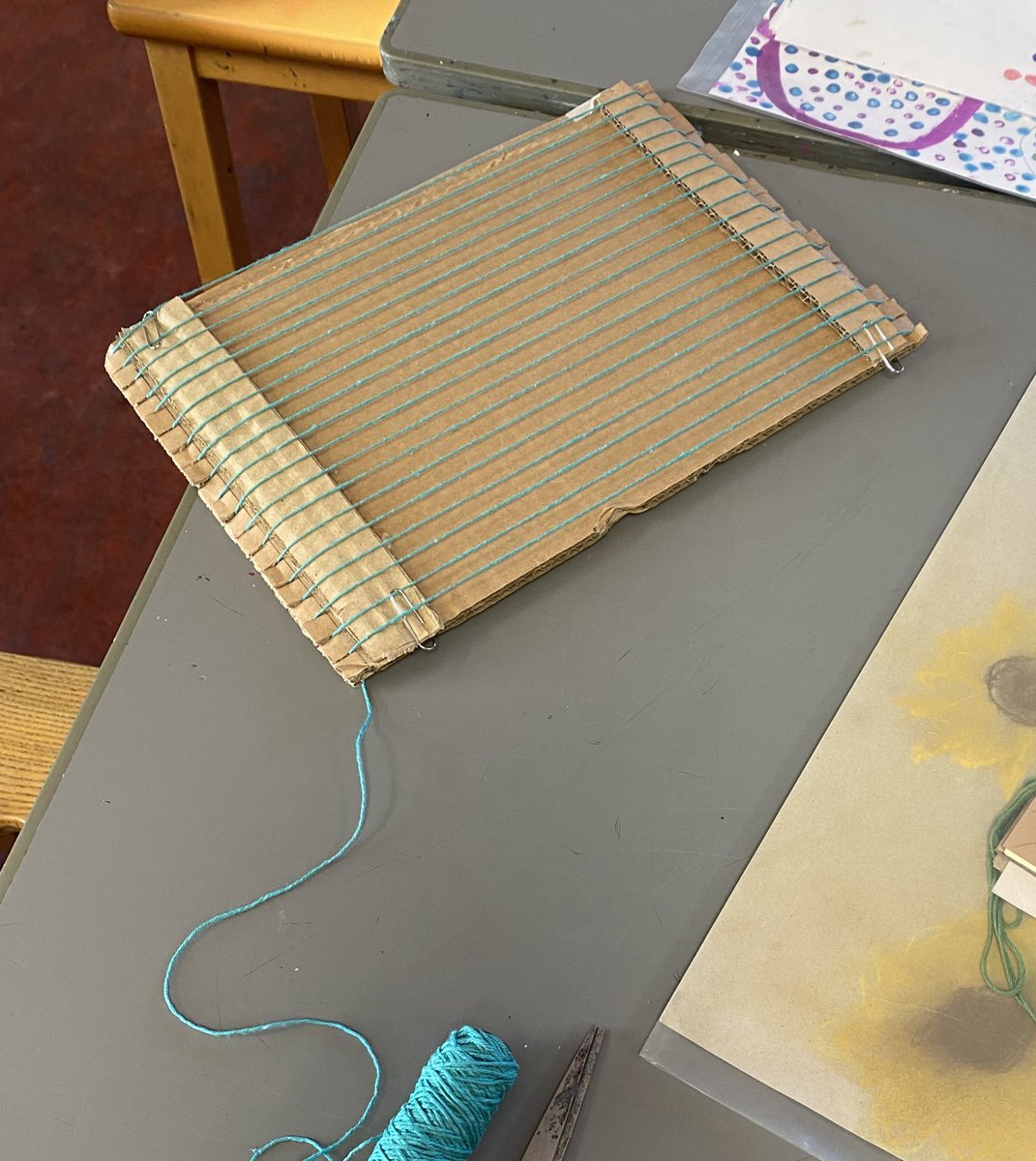 Primary 6 were very industrious this morning beginning to make their Plastic bag weaves. They handmade the loom from recycled cardboard and yarn. We focused on Global Goal #12 responsible consumption and production ♻️ looking forward to seeing the finished pieces! #globalgoals