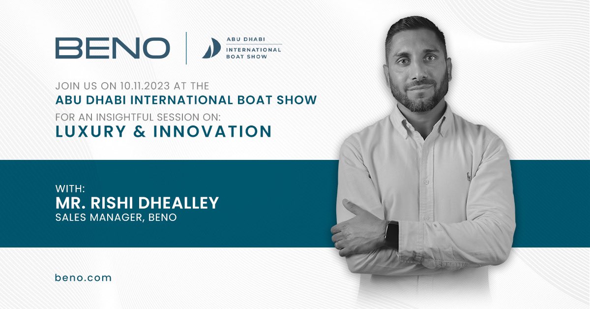 We at Beno are ecstatic to announce that we aren't just sponsors at the ADIBS, but also extremely proud that our Head of Sales, Mr. Rishi Dhealley, has been invited to be a member of the panel at the 'Luxury &amp; Innovation' session on the 10th of November, 2023.

#ADIBS #abudhabi