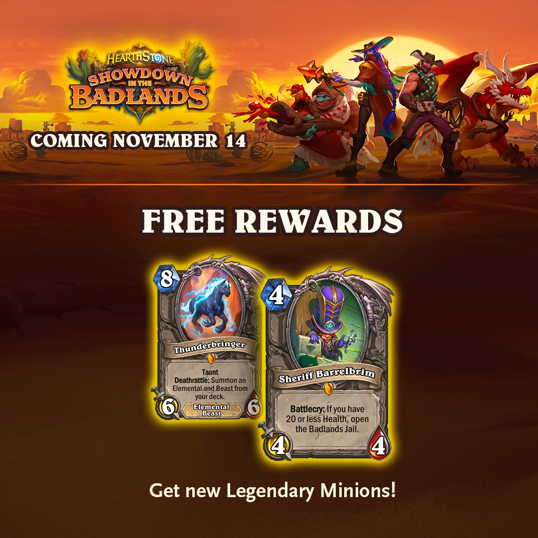 Showdown in the Badlands Rewards Track Refresh — Hearthstone — Blizzard News