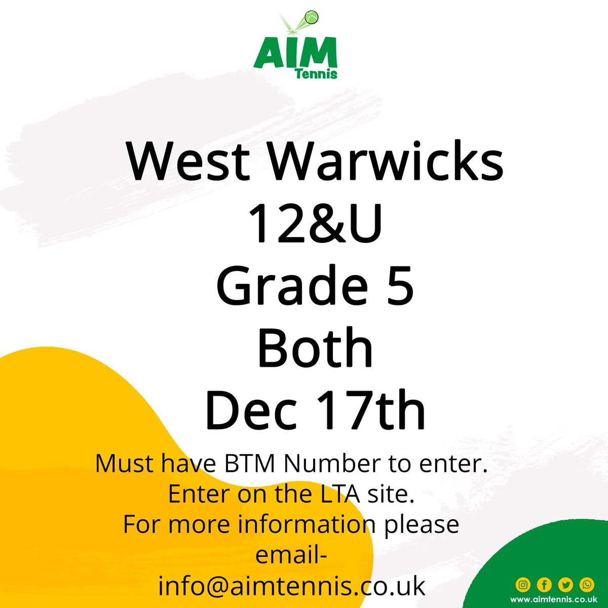 Take a look at our 12U event @westwarwicks 
#tennis #tennis2023 #tournament