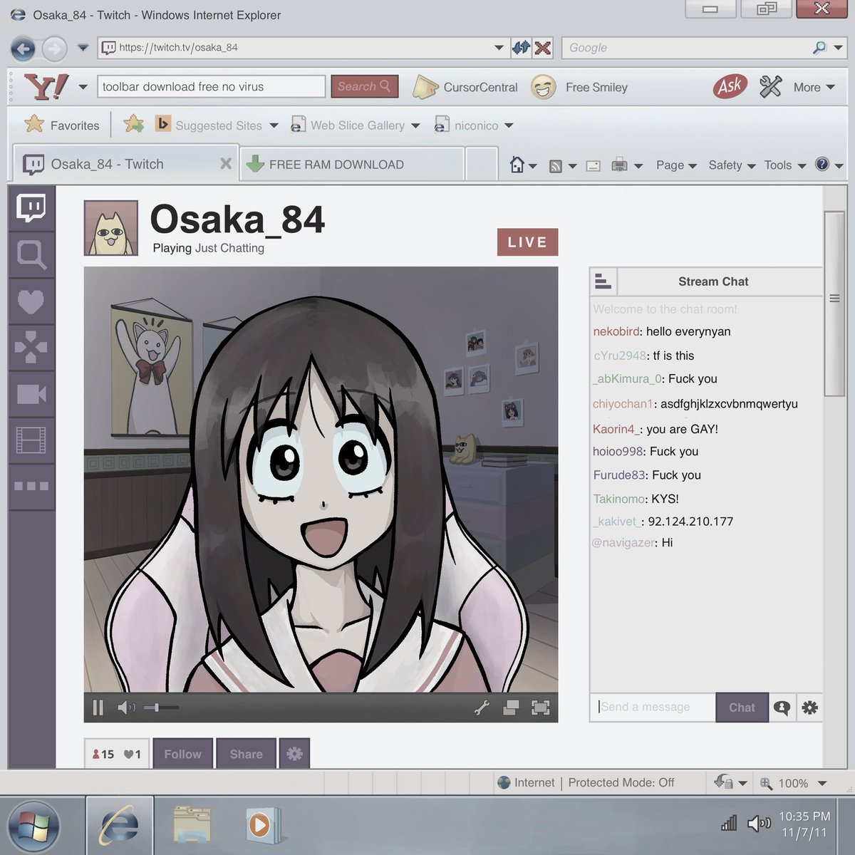 navigazer's tweet photo. Osaka tries streaming
#azumangadaioh https://t.co/tv6tR0mKLa