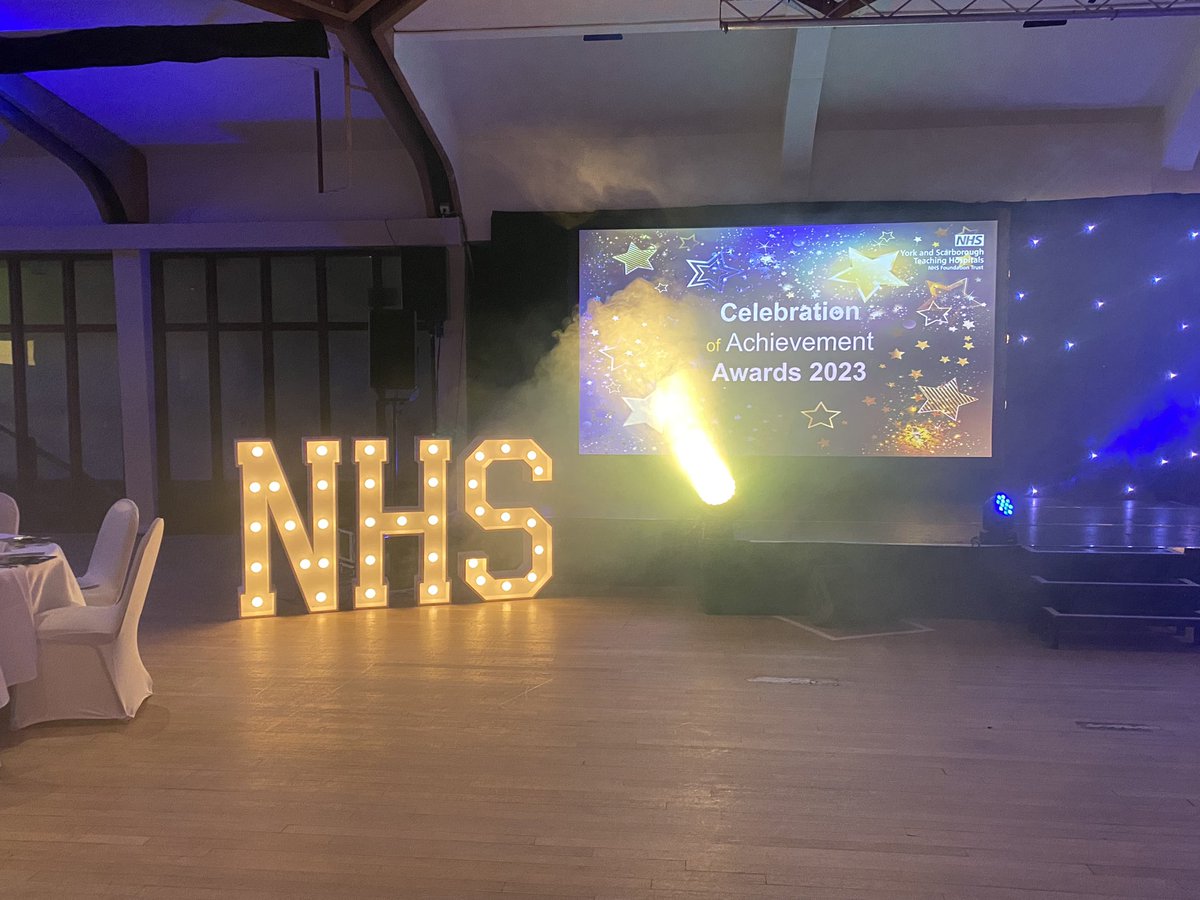 We are getting ready for our @YSTeachingNHS Celebration of Achievement Awards in the Scarborough Spa! Good luck to all our finalists! #coa23