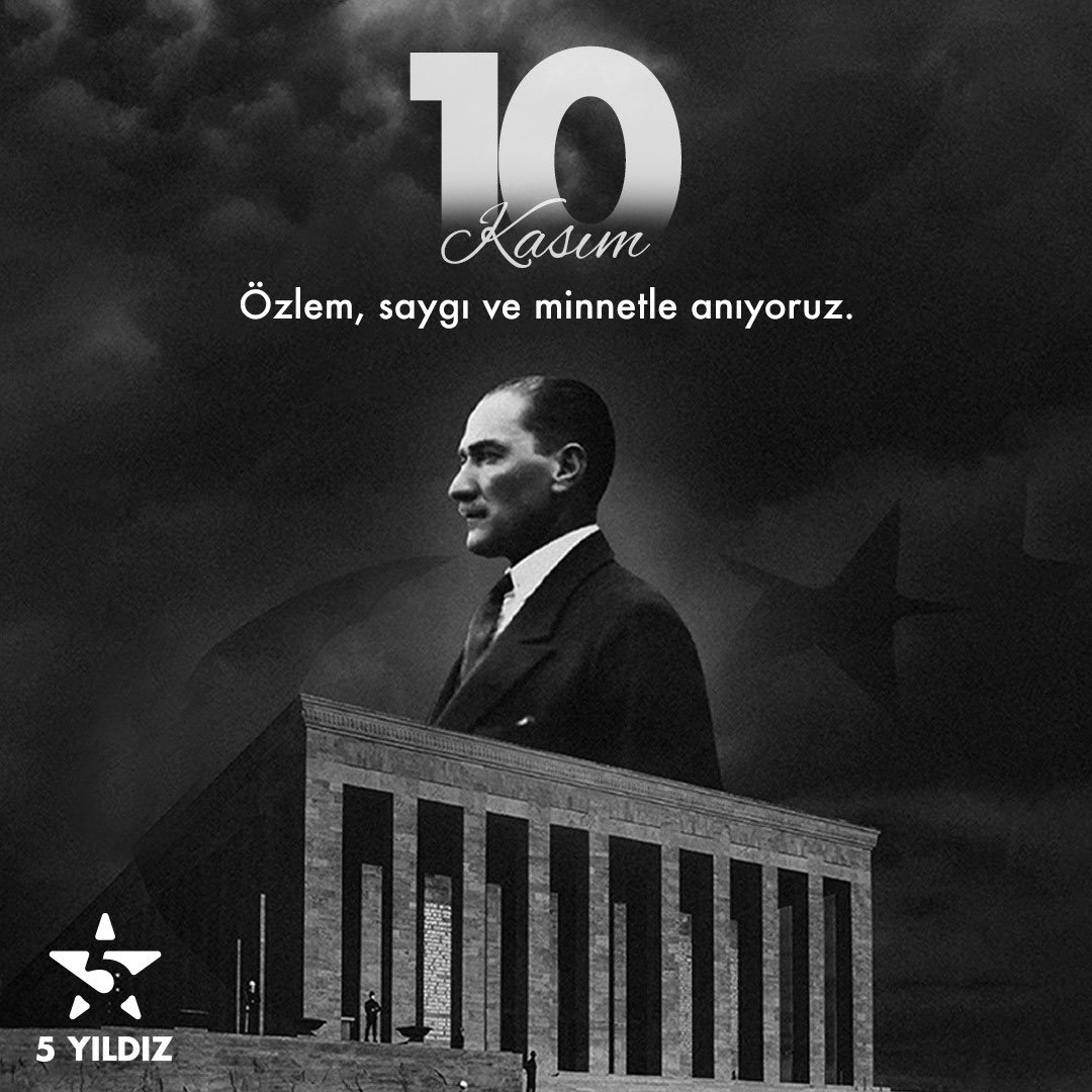 Özlem,saygı ve minnetle anıyoruz. 

#MustafaKemalAtatürk #10Kasım
