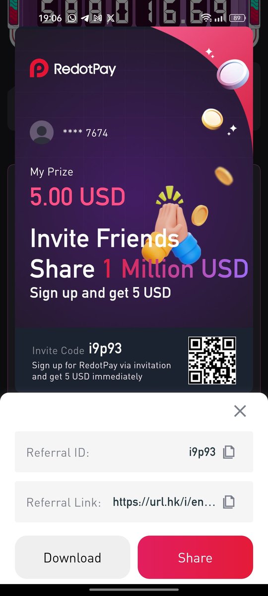 AghilesLa's tweet image. 🔥Exciting #RedotPayFintechWeek Special Offline Event!
🔴Tweet your Redotpay referral link with #RedotPayFintechWeek from Oct 30 - Nov 6 (UTC+8) to grab a FREE virtual card + 5 USD reward!

Don&apos;t miss out! #FreeVirtualCard #RedotPay 
Details:
url.hk/i/en/i9p93