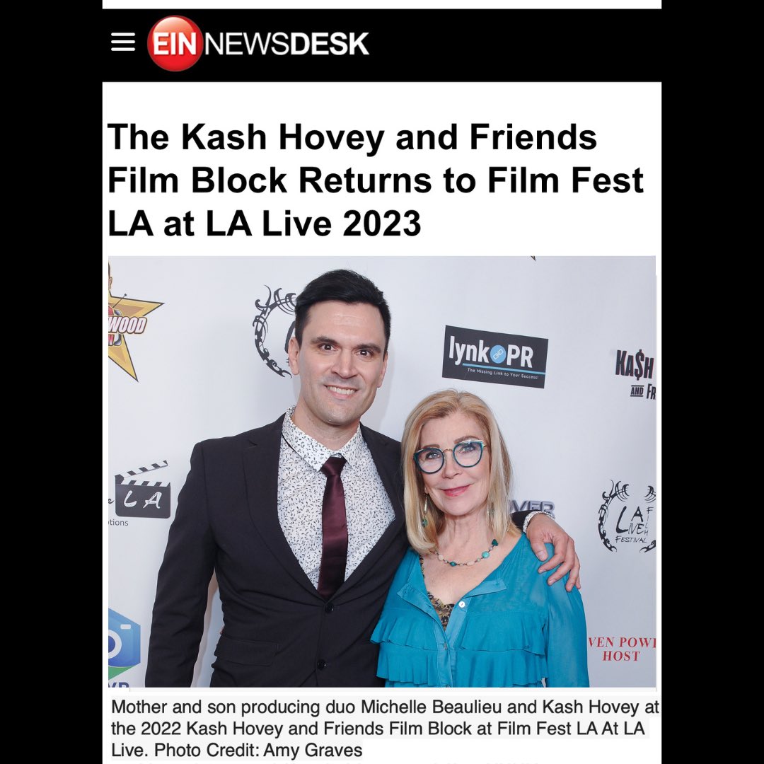 Honored to be hosting the 5th annual #KashHoveyAndFriends at @filmfestlalive at @RegalLALIVE ! Thank you @filmfestlalive for this opportunity to feature the work of our colleagues! Looking forward to an inspirational evening November 18th. Tickets 🎟️ filmfreeway.com/FilmFestLA/tic…