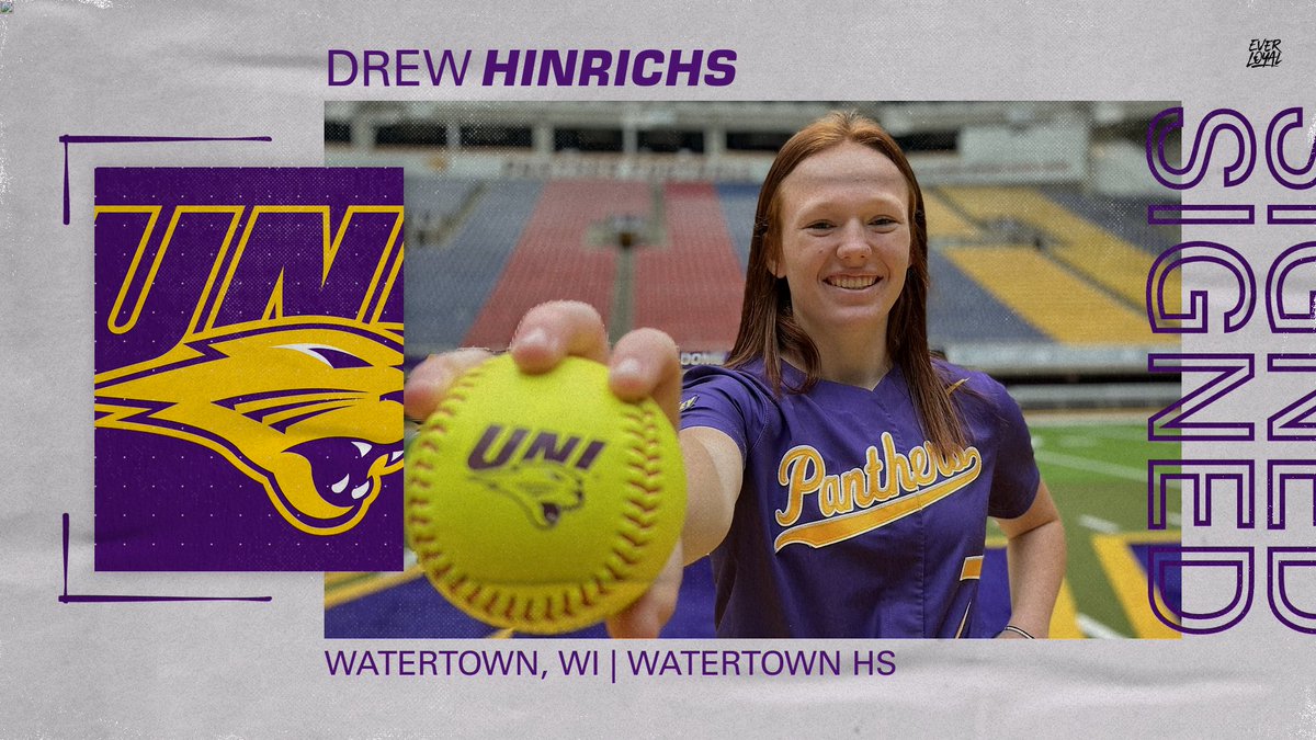 Wisconsin native No. 3️⃣ to join the Panthers as National Signing Day rolls along!

Welcome to the UNI softball family, Drew Hinrichs!

#EverLoyal #1UNI
