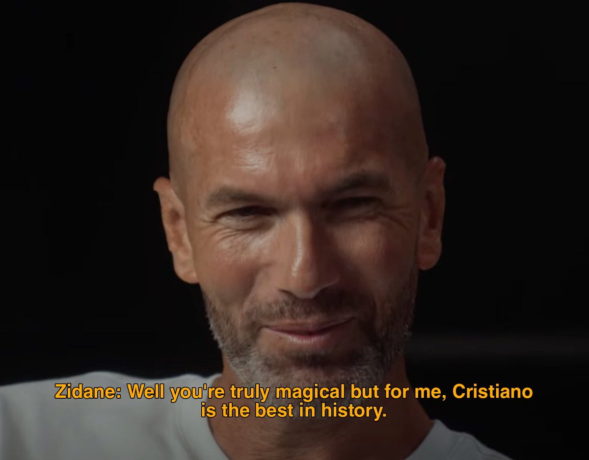 Zidane bodied Messi? "😂😂😂😂"

🎙️ Messi to Zidane: What do you think of me?

🗣️ Zidane: Well you're truly magical but for me, Cristiano is the best in history.