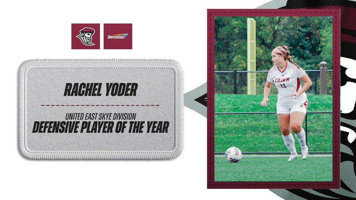 CairnAthletics's tweet photo. Rachel Yoder has been named the @GoUnitedEast Skye Division Defensive Player of the Year. Yoder was the rock for Cairn Women's Soccer's defense, deflecting and clearing hundreds of crosses and shots, playing the entirely of 16/17 games in 2023.
#PursueExcellence #CairnWSOC https://t.co/ttR0BxdWC0