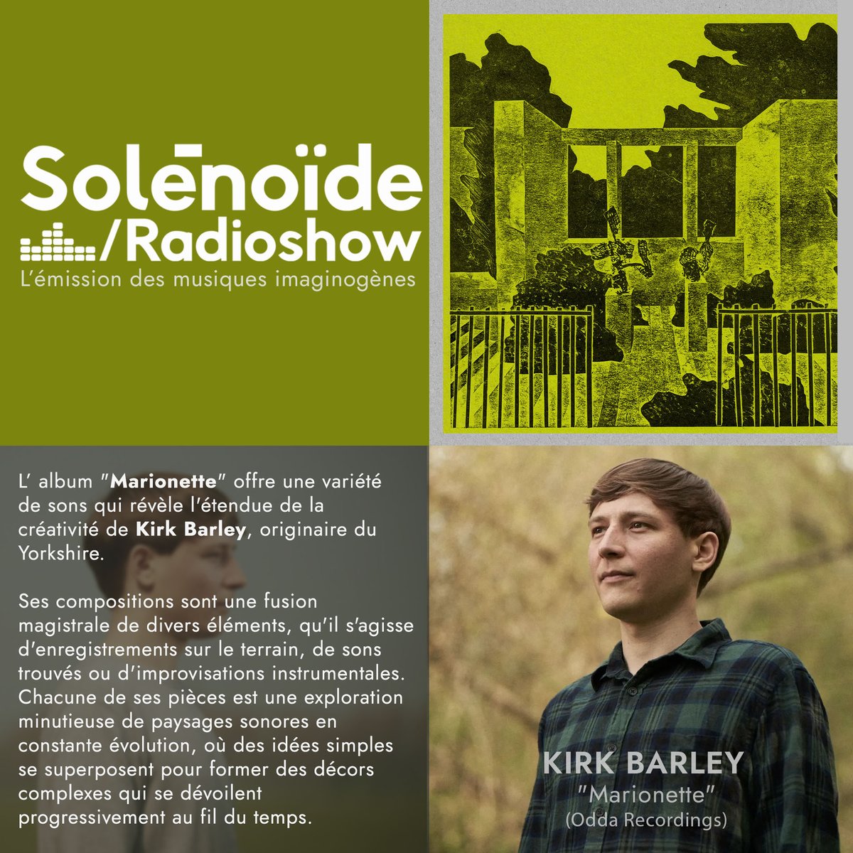 New review on solenopole.blogspot.com/2023/11/chroni…  Coming soon to programming in Solénoide Radioshow, a program broadcasted on 30 radio stations/50 FM-DAB antennas! <a href="/kirkbarleyuk/">Kirk Barley</a> #review #chronique #fieldrecordings #kirkbarley #oddarecordings #soundtracks #uk #yorkshire #radioshow #dieppe