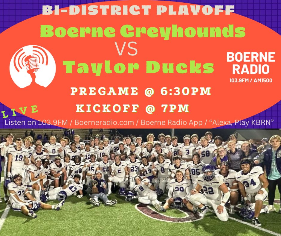 Playoff Time! Let's Go Hounds! @LeechStan @Houndfootball #Boerne #Boernegreyhounds #highschoolfootball