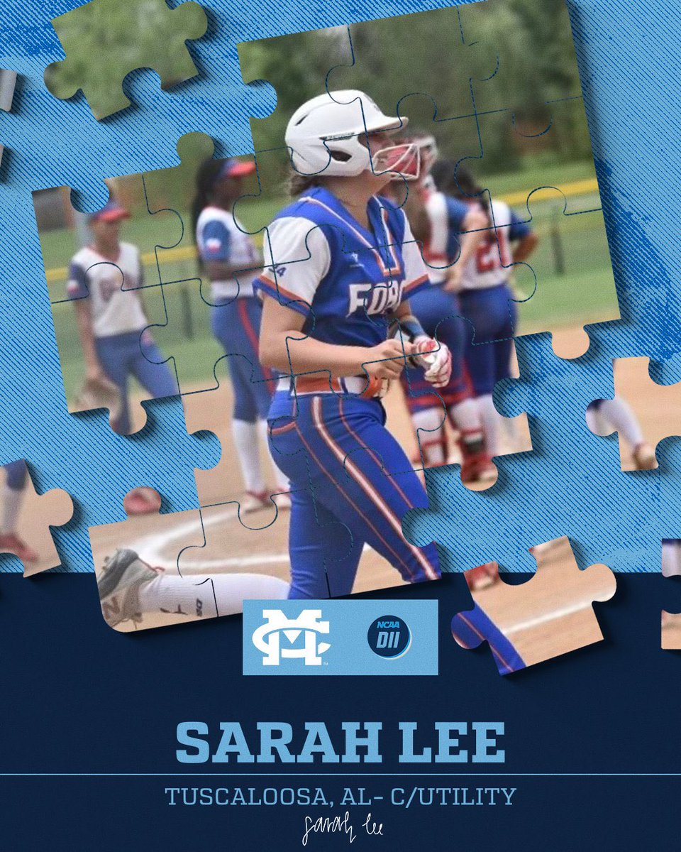 ＯＦＦＩＣＩＡＬ🔒
🔵 <a href="/SarahLee2706/">Sarah Lee</a>
🟡 Tuscaloosa, AL 
🔵 Catcher/Utility
🟡 Northside High School 

“I am so excited to be at my home away from home. I can't wait to see what God has in store for me at MC. I am so excited to grow as an athlete and person!”