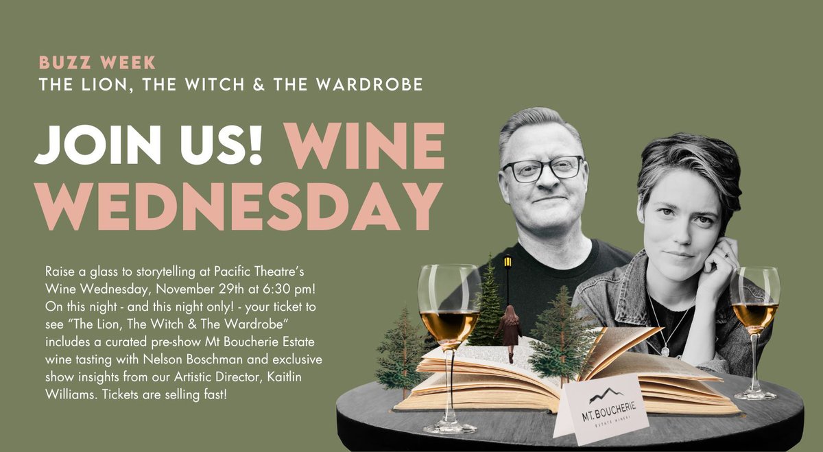 Buzz Week for "The Lion, The Witch &amp; The Wardrobe" is coming up at PT! Don't miss the 2nd instalment of our audience's favourite Buzz Week event, Wine Wednesday on Nov 29 #buzzweek #winewednesday #theatre
