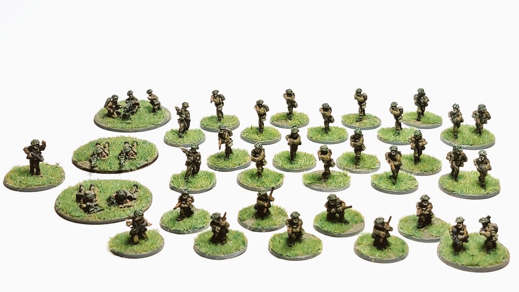 2D0XPS's tweet image. Holiday project finished. First platoon completed for #ChainOfCommand #15mm