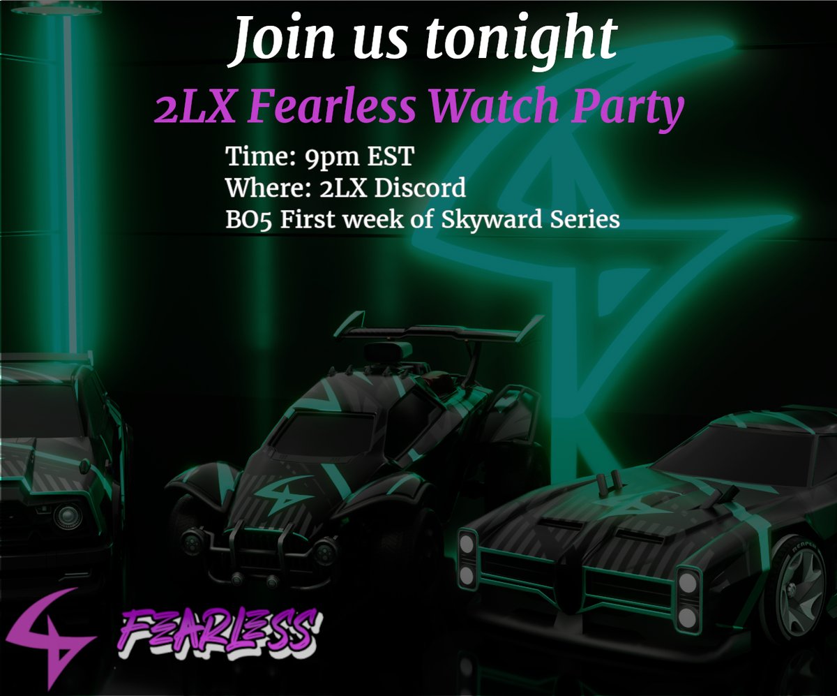 Join us tonight as we watch 2LX Fearless compete in their first week of the @SkywardSeries 

Casted by the one and only <a href="/AFiestyTaquito/">AFiestyTaquito</a> : twitch.tv/afiestytaquit0