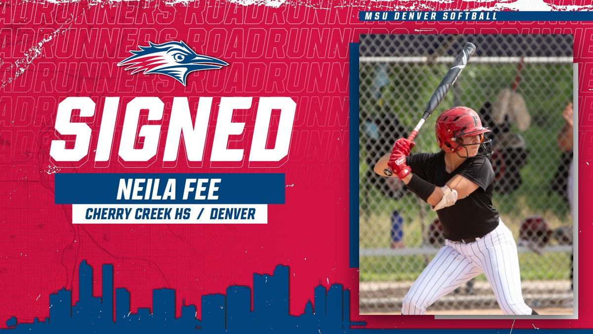 MSU Denver Softball (@roadrunnersb) on Twitter photo 🔴SIGNED🔵
Neila Fee is coming to <a href="/msudenver/">MSU Denver</a>! ✍️
🥎 Hometown: Denver
🥎 Position: SS/INF
🥎 2x First-Team All-Centennial
Welcome to MSU Denver, Neila! 👋
#GetRowdy🔴🔵 🔴SIGNED🔵
Neila Fee is coming to <a href="/msudenver/">MSU Denver</a>! ✍️
🥎 Hometown: Denver
🥎 Position: SS/INF
🥎 2x First-Team All-Centennial
Welcome to MSU Denver, Neila! 👋
#GetRowdy🔴🔵