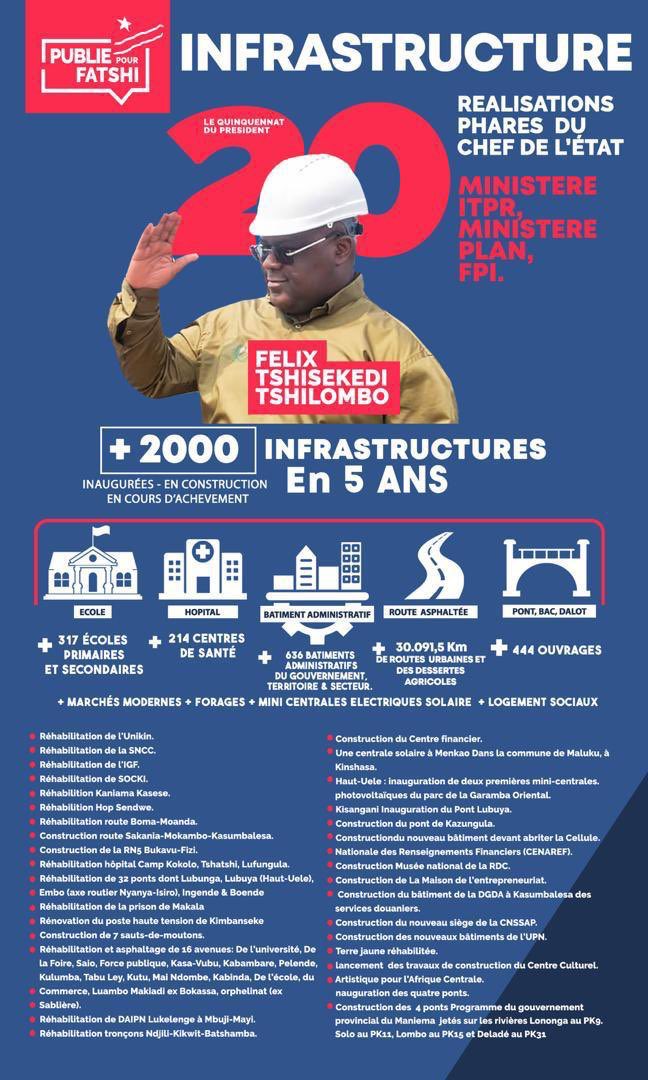 Juste un rappel !!!

Nous parlerons de son bilan et eux exposeront leurs projets, le peuple d’opérera son choix  entre la poursuite des projets entamés et le saut dans le vide. 

Nous avons choisi de poursuivre l’œuvre de la reconstruction de notre grand Congo. 

#PDL145

#Leréel