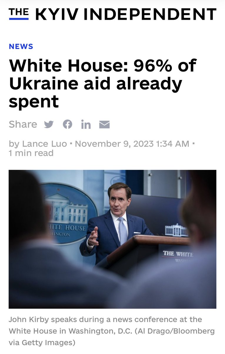 SaudiNewsFR's tweet photo. 🚨 🇺🇸 🇺🇦 |  🌍 International     @SaudiNewsFR 

Après que #Zelensky ait mendié de l'argent, même avec des prêts:

La Maison Blanche:

« Nous avons déjà déboursé 96% des fonds alloués à l'#Ukraine. Nous leur avons fourni plus de 60 milliards de dollars en aide sécuritaire, économique, financière, humanitaire et autre. Il ne reste que 4% de l'argent alloué pour l'Ukraine. »