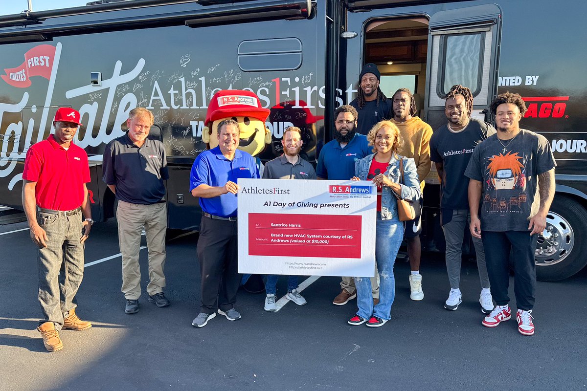 The Athletes First Day of Giving  in Atlanta was a massive success with the  <a href="/AthletesFirst/">Athletes First</a> making four stops to help those in need. 

Thank you <a href="/MercedesBenzUSA/">Mercedes-Benz USAㅤ</a>, @academy, and the <a href="/AtlantaFalcons/">Atlanta Falcons</a> for their gracious donations and <a href="/TDBFoundation/">The Douglas Brothers</a>, the <a href="/RallyFoundation/">Rally Foundation for Childhood Cancer Research</a>,