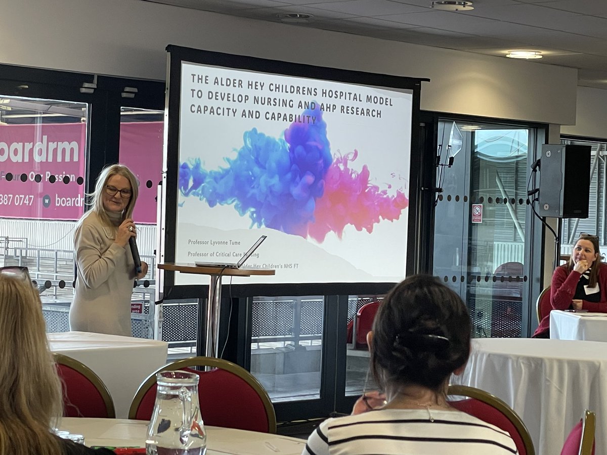 Laura_L_Rad's tweet photo. @lyvonnetume sharing the great work that she is leading @AlderHeyRes to develop the opportunities academic careers for Nurse and AHPs. #MyResearchPledge https://t.co/y8dGSSf2fv