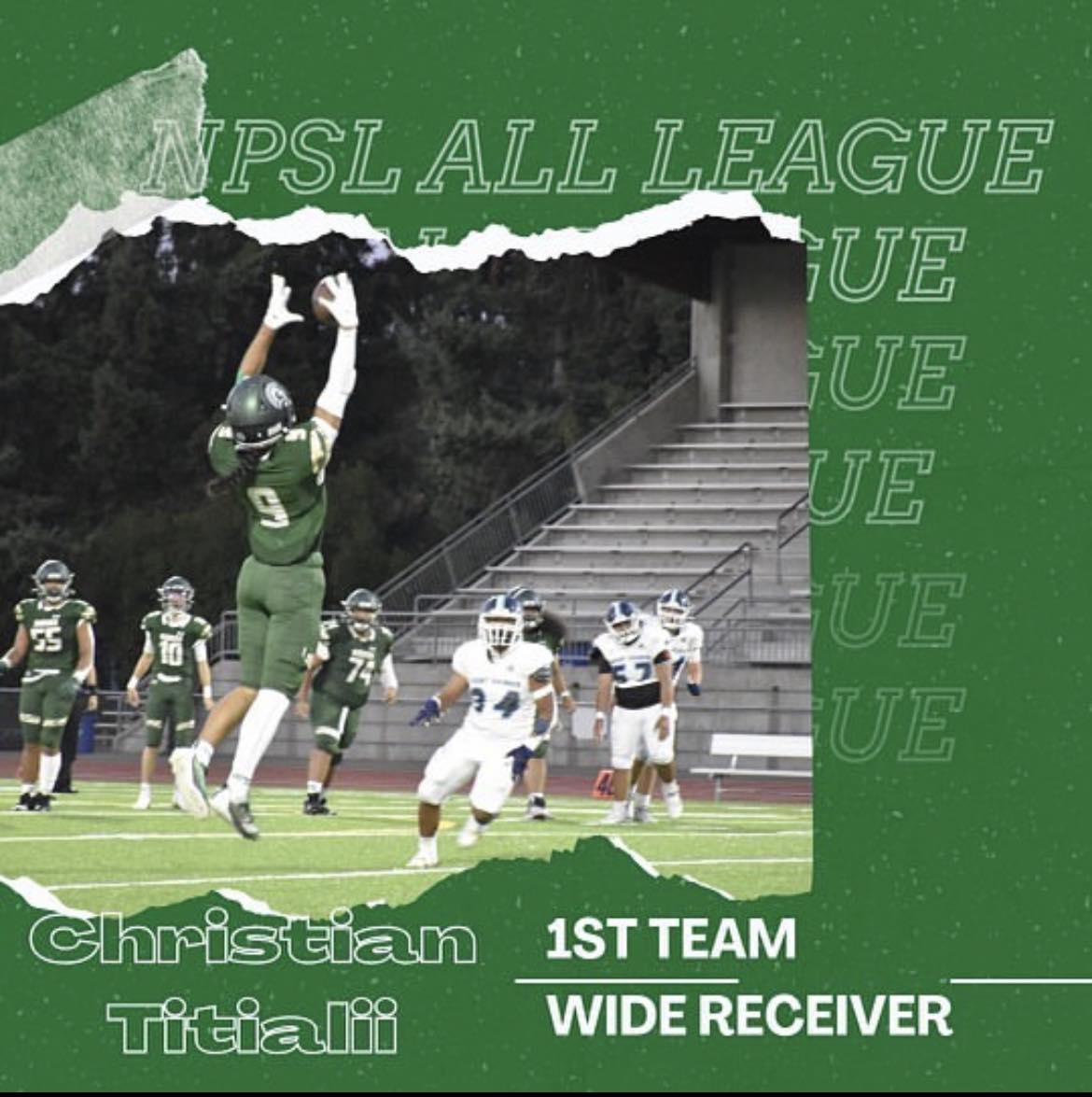 Christian Titialii (@ctitialii2026) on Twitter photo Thank you to all my teammates and Coaches. NPSL All League 1st Team - Wide Reciever <a href="/coach_achantler/">Aaron Chantler</a> <a href="/BrandonHuffman/">Brandon Huffman</a> <a href="/TFordFSP/">Tracy Ford</a> Thank you to all my teammates and Coaches. NPSL All League 1st Team - Wide Reciever <a href="/coach_achantler/">Aaron Chantler</a> <a href="/BrandonHuffman/">Brandon Huffman</a> <a href="/TFordFSP/">Tracy Ford</a>
