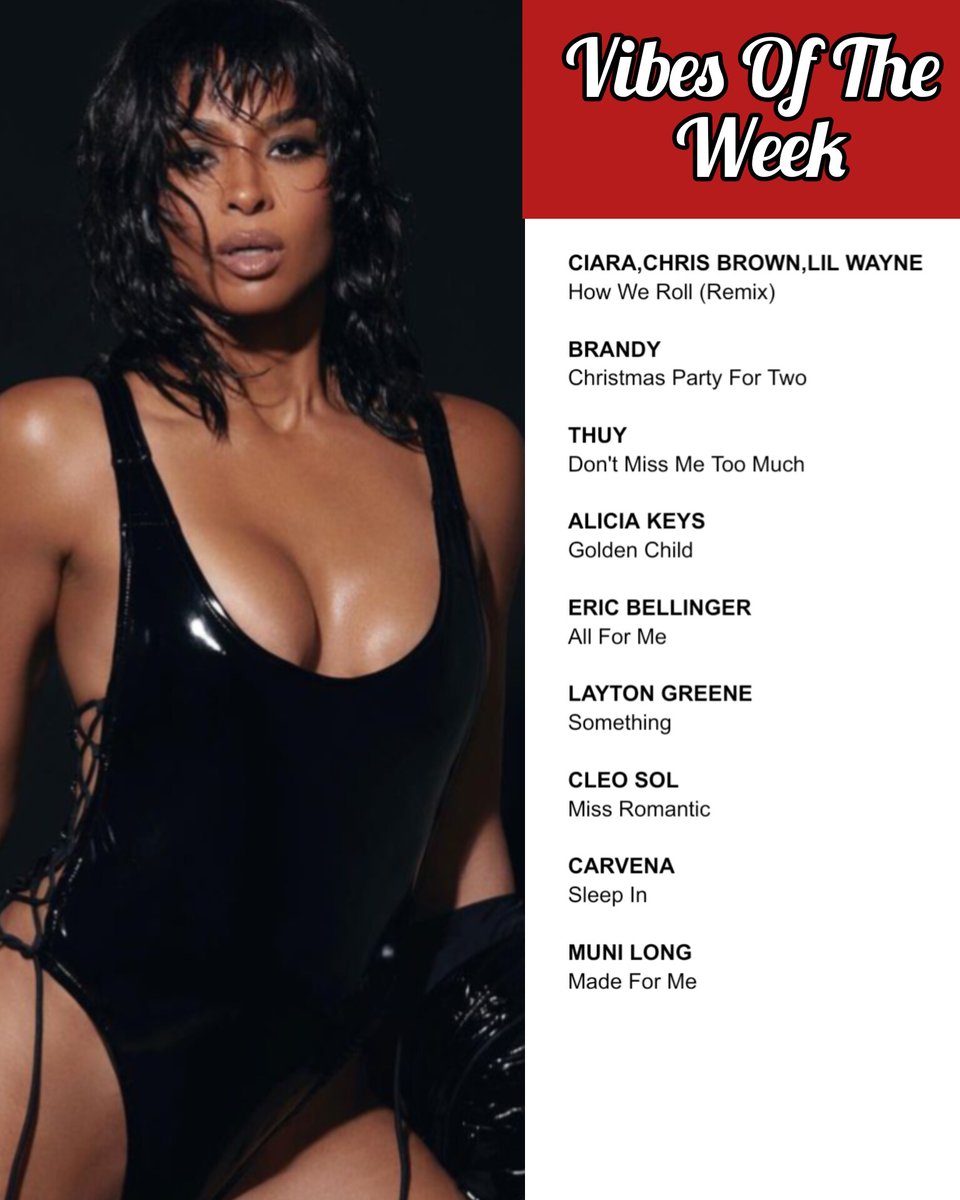 randbsource's tweet image. Here are this week's songs you should incorporate in your music playlist! ✨ #ciara #ChrisBrown #brandy