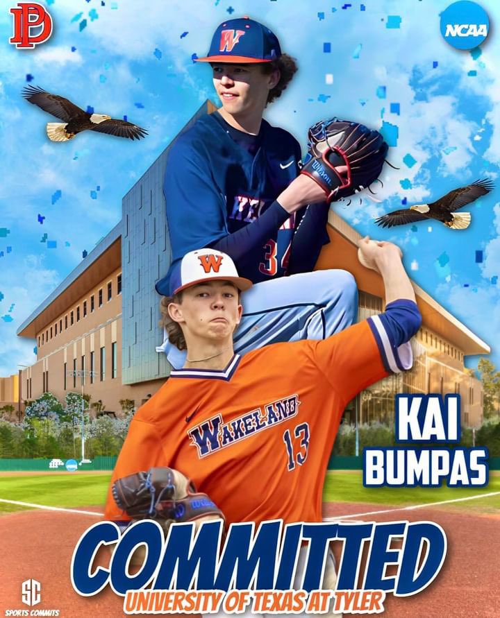 kaibumpas24's tweet image. I am extremely blessed to announce that I will be furthering my academic and baseball career at The University of Texas at Tyler. I wanna thank God for putting me on this path as well as my parents and coaches who have pushed me to be the person I am today. Go patriots🦅🔵🟠…