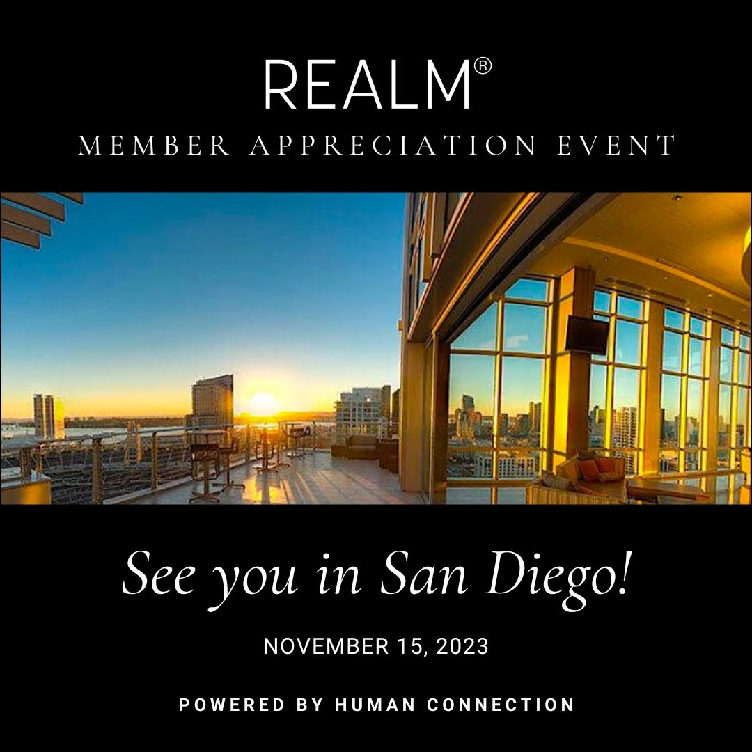 I’m excited to connect with REALM Members at the upcoming Member Appreciation Event in San Diego.

My participation in REALM opens up a world of opportunities for you. 

👉DRE 01851983
👉DRE 01009410
📲805-689-5759
📧sofie@compass.com

#Langhornegroup #Compass #REALM