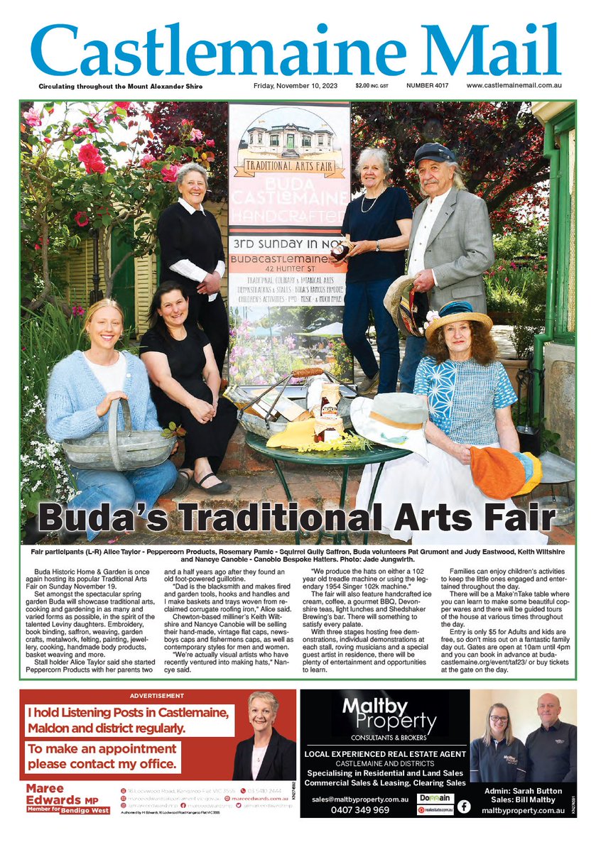 CastlemaineMail's tweet photo. 🌞 A top of 31º is expected in Castlemaine today. 

Stay cool and enjoy the lastest edition of the Castlemaine Mail. 

Out now at your local stockist or online at https://t.co/PVds5wWc2N https://t.co/y0GxS2wrkP