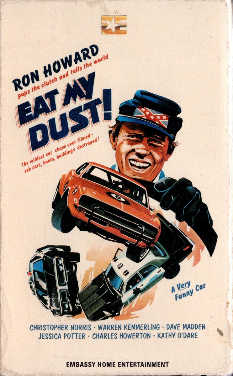 Fave5FromFans's tweet photo. Media from my collection
Eat My Dust! (1976) on #BetaMax #Embasy #NewWorld
d. Charles B. Griffith
p. @RogerCorman
Starring Ron Howard, Christopher Norris, & Brad David
#physicalmedia #vintage #VCR #retro #analog #videostore #movies #homevideo #Action @TheNewWorldPod https://t.co/LGlQn2ntXU