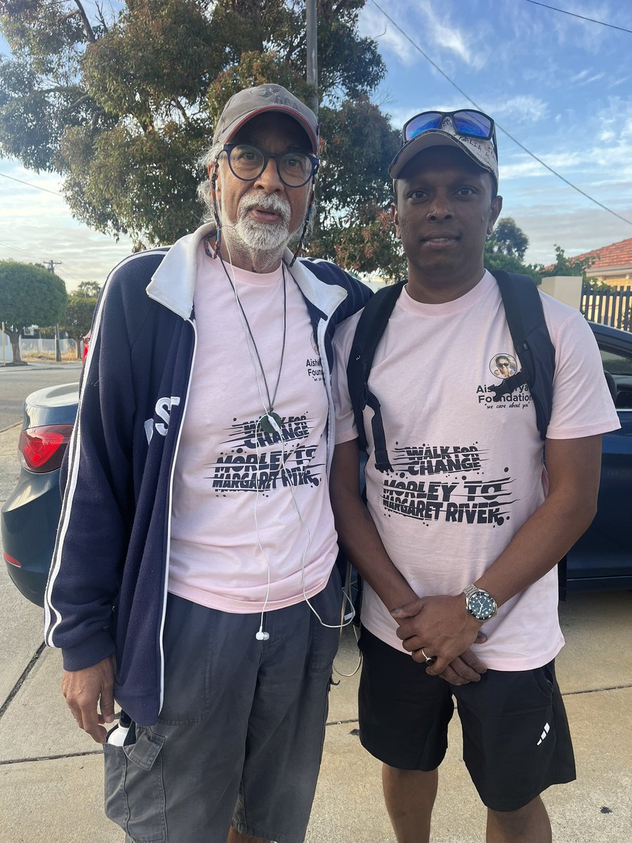SureshRajan6's tweet photo. Setting off on our walk. Me to Rockingham, Aswath toMargaret River. to make a donation please visit https://t.co/K2CqGAE3rF https://t.co/cbDzvoAYFN