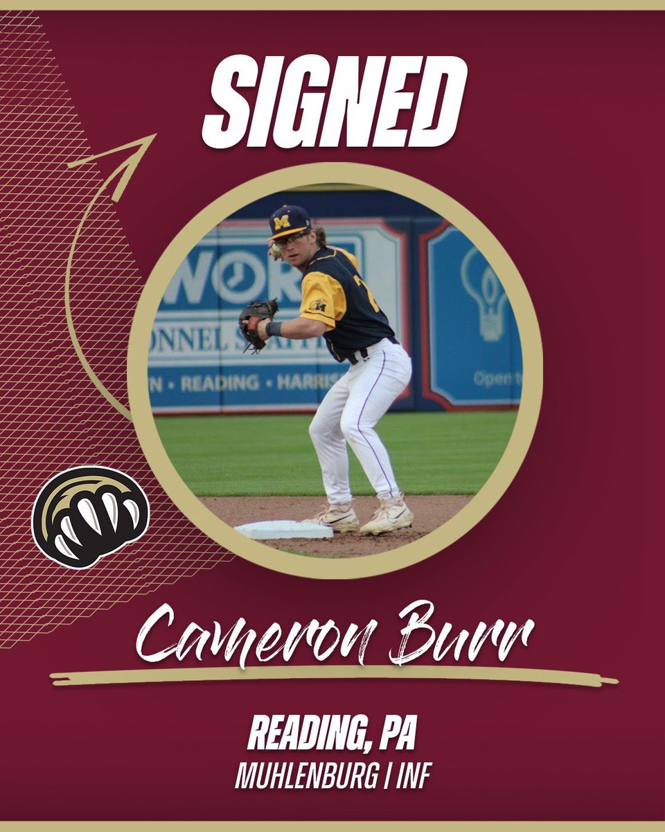 𝐒𝐢𝐠𝐧𝐞𝐝 ✍️ 

Join us in welcoming INF, Cameron Burr, to the Kutztown Baseball family!