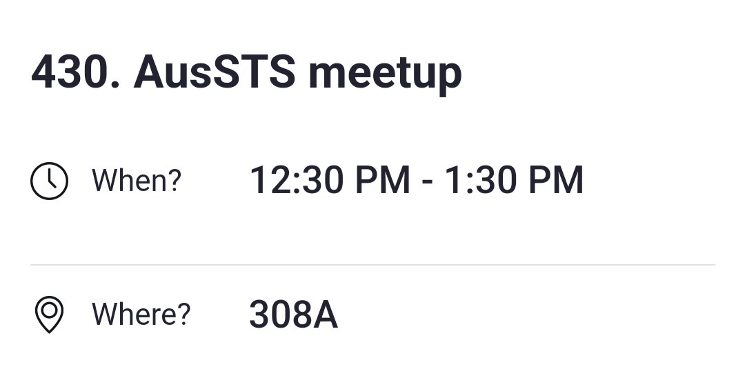 Hello #4SHonolulu23 friends! We're hosting an in-person AusSTS meetup on Friday at 12:30 in room 308A. A social gathering for scholars based in the Australasian region. Lunch provided, come by and say hello! Sponsored by @SSNDeakin #AusSTS #4S2023 @4sWeb