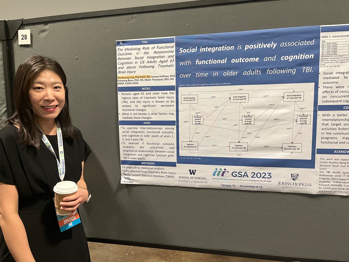 Janiece (@janieceltaylor) on Twitter photo Dr. Wonkyung Jung did an excellent job presenting her dissertation work on social integration of older adults with traumatic brain injuries. <a href="/RESILIENCE_RRTC/">RESILIENCE Center</a> <a href="/geronsociety/">Gerontological Society of America (GSA)</a> Dr. Wonkyung Jung did an excellent job presenting her dissertation work on social integration of older adults with traumatic brain injuries. <a href="/RESILIENCE_RRTC/">RESILIENCE Center</a> <a href="/geronsociety/">Gerontological Society of America (GSA)</a>