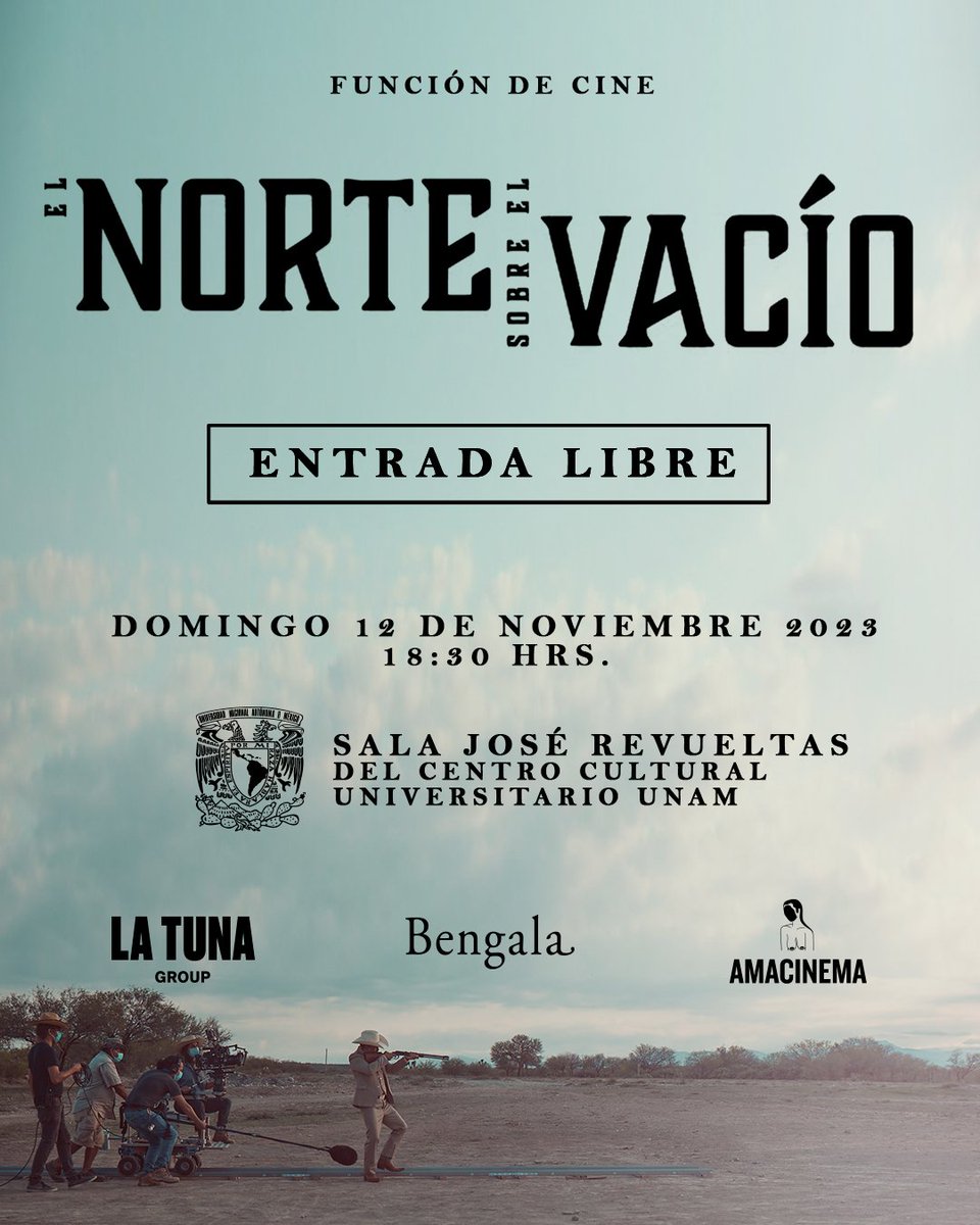 ¡EL NORTE SOBRE EL VACÍO, ganadora del #Ariel65 a Mejor Película, se presentará en la Sala José Revueltas! 

📅 NOVIEMBRE 12 | 18:30 HRS.
📍Centro Cultural Universitario, CDMX.

⚠️ ENTRADA LIBRE | CUPO LIMITADO.

#ENSV🦌