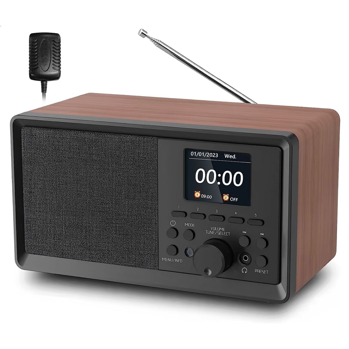 todderbert's tweet photo. The Stocking Stuffer. A FM BT MP3 AUX Player Table Top Clock Radio for $15.99!
At Amazon: https://t.co/3kI5GIgbc3
FM only. No SW/AM. Bluetooth. MP3 by USB. AUX-In. Headphone Jack. Color Display.
#stockingstuff #fm #radio #bluetooth #mp3player #clock #alarm #cheap https://t.co/cvEYkclLQZ