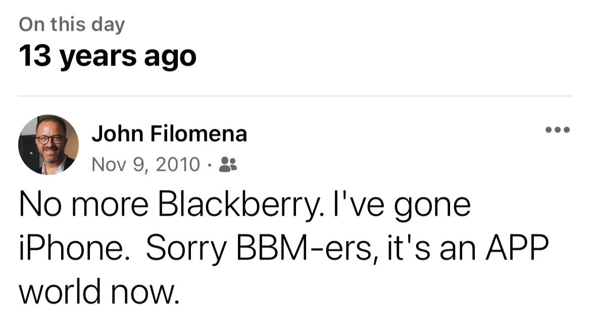 13 years ago today… This was actually a hard decision back then. 😂