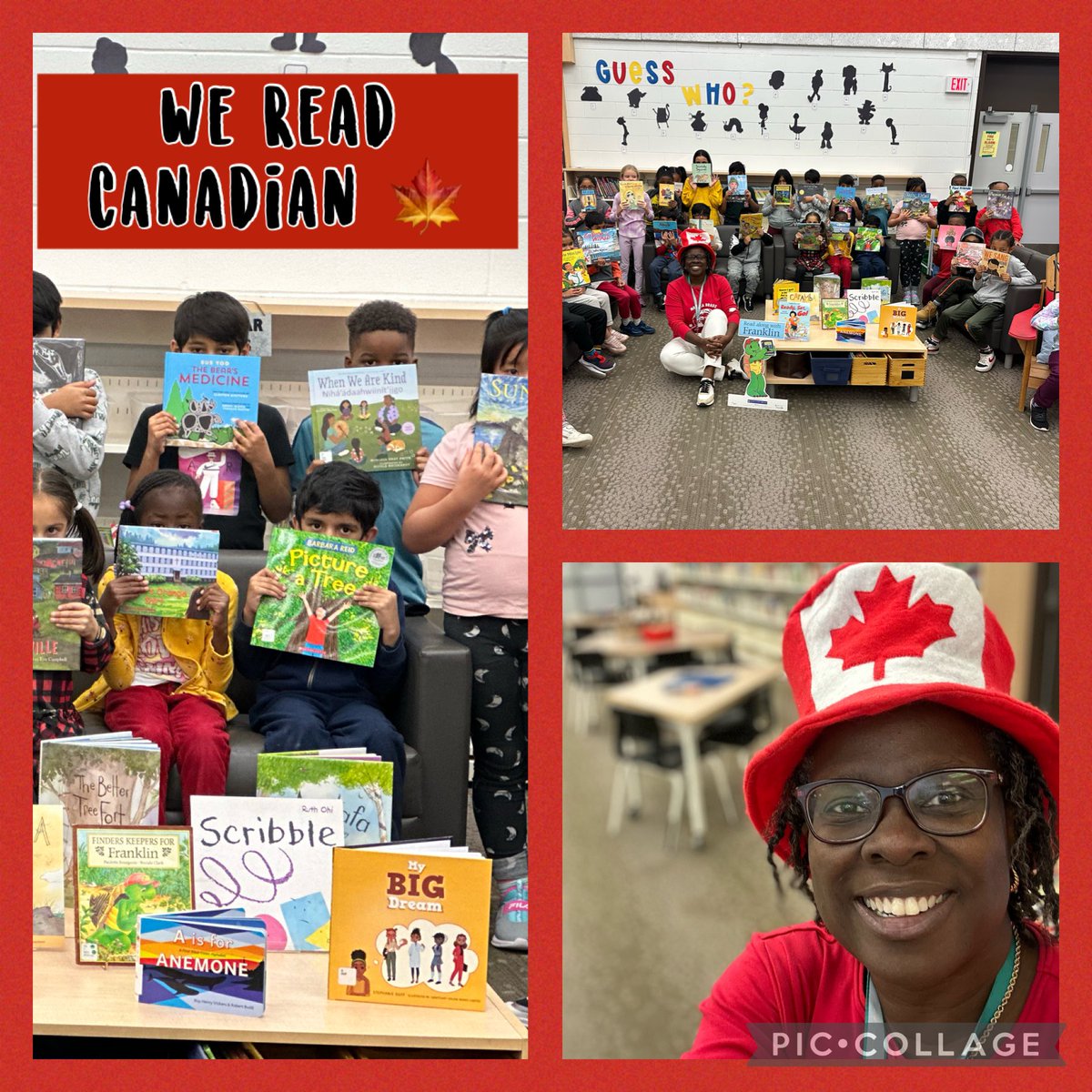 @Clark_Blvd_PS LLC we celebrated diverse #IReadCanadian authors 🍁@PeelSchools #IReadCanadianDay @CdnSchoolLibrar @PDSB_Libraries