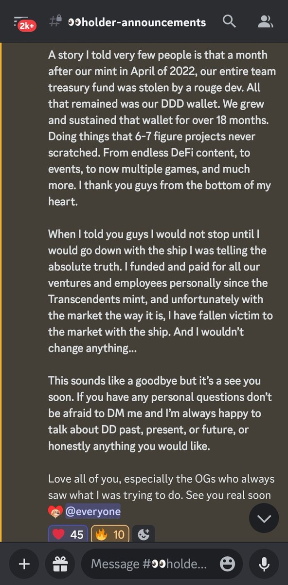 OverlordHippo's tweet image. @AshDivFi of @DivineDogsNFT has some of the most integrity in the space

He has been dual wielding hard work in real life and constantly thinking about how he can bring value to his holders for two years

In winding down operations until further notice, the entirety of the DeFi…