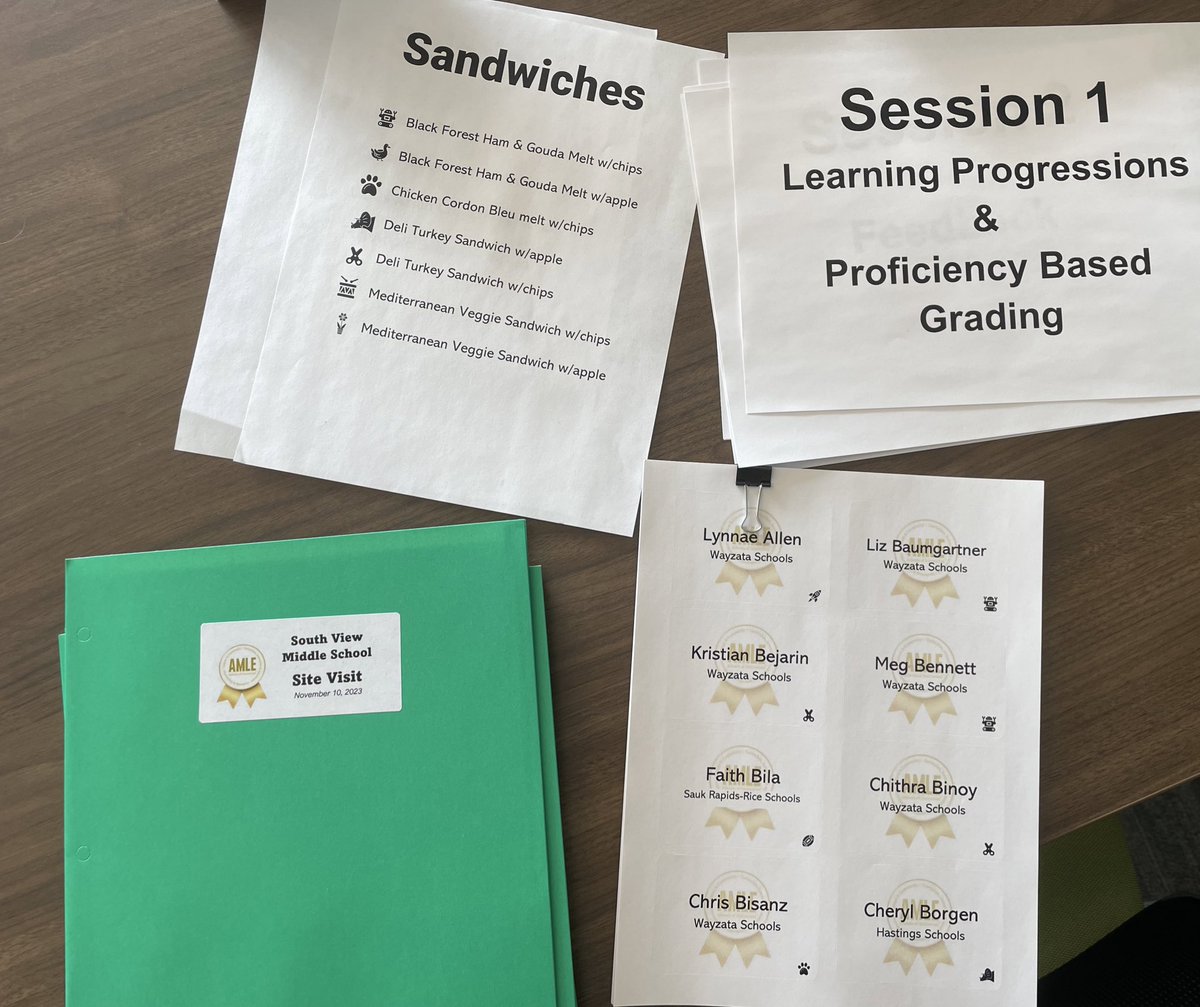 triciapettis10's tweet photo. It’s the eve of our @SVMSEdina site visit. We can’t wait to welcome & collaborate with 80 other educators. Folders✔️ Breakouts✔️Podcasts✔️Learner panel✔️Classroom visits✔️Lunch orders✔️ Team time✔️ #bettertogether #learningpathways #belonging #agency #educatorpd https://t.co/CjZhA7duMA