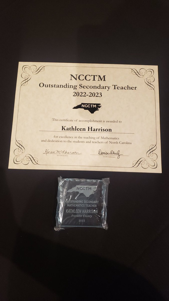 Congratulations to Josh Griffin and K. Harrison @FCSchoolsNC . We appreciate all you do. #NCCTM2023