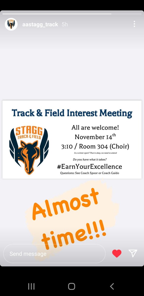 Interested in track?? Cone to our Pre-Season meeting next Tuesday, 11/14 after school in the choir room!