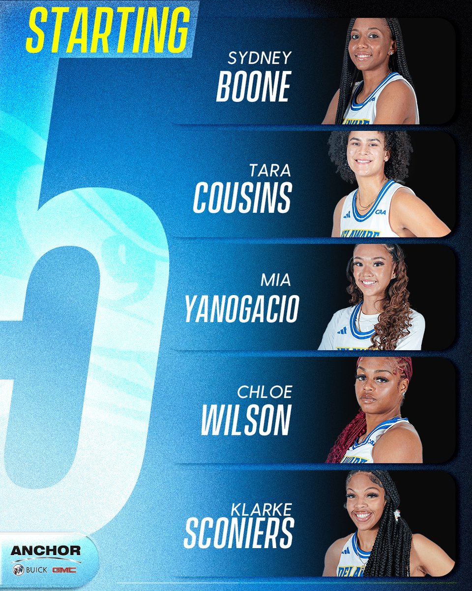 DelawareWBB's tweet photo. First starting 🖐️ of the season 🏀 https://t.co/IQz2j8rCu2
