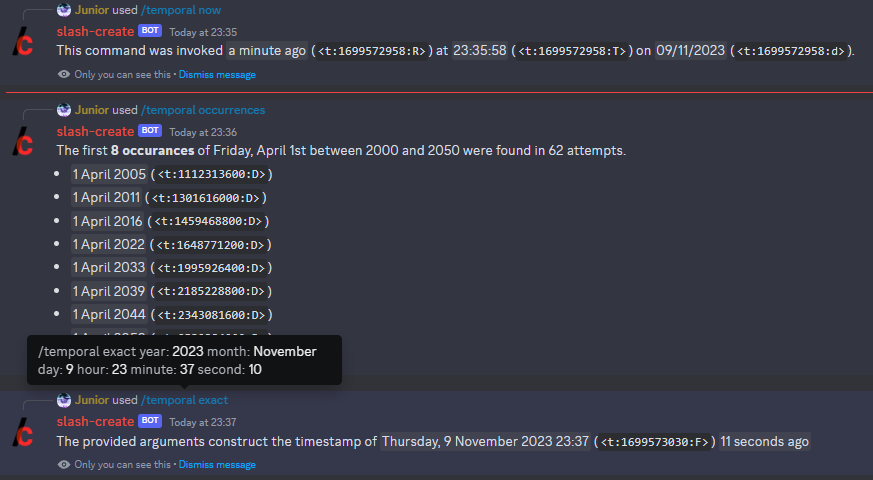 SudoJunior's tweet photo. slash-create/docs-bot was given a temporal command to generate Discord timestamps.
#typescript #github #discord
https://t.co/dVTpY8EtaE https://t.co/zLITKTjX14