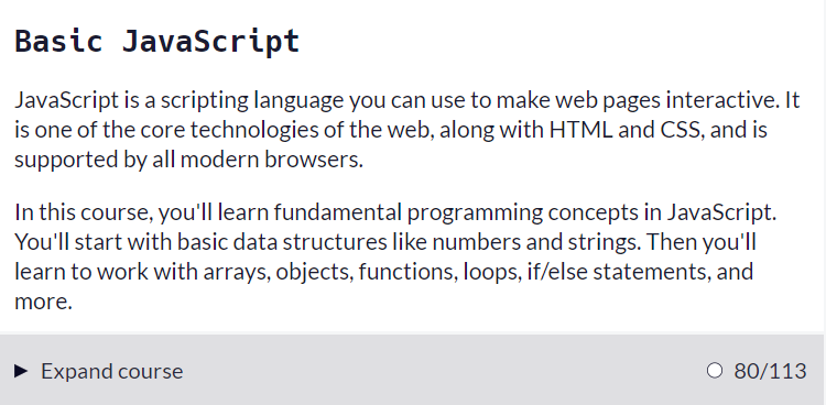 AmraniRida1's tweet photo. Day 38/100: #100DaysOfCode           
still learning basic JavaScript. 
#freeCodeCamp https://t.co/W7YX6uTFQG