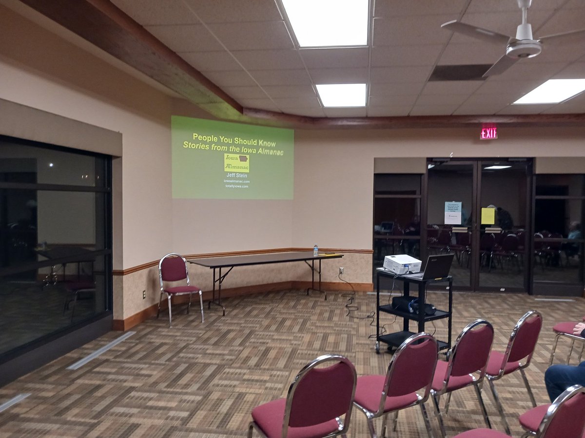 All we need is you! Come see @iowapolitics Jeff Stein in Elkader at 6 p.m. tonight.  Thanks Elkader Public Library friends and @humanitiesiowa