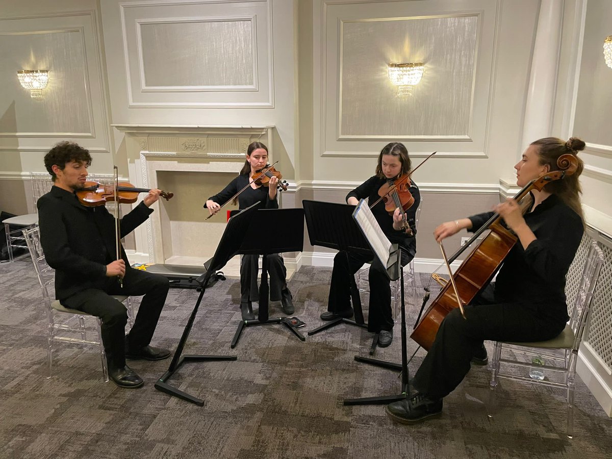The Haringey Young Musicians String Quartet playing to a packed out room at the Think Haringey First staff awards tonight.