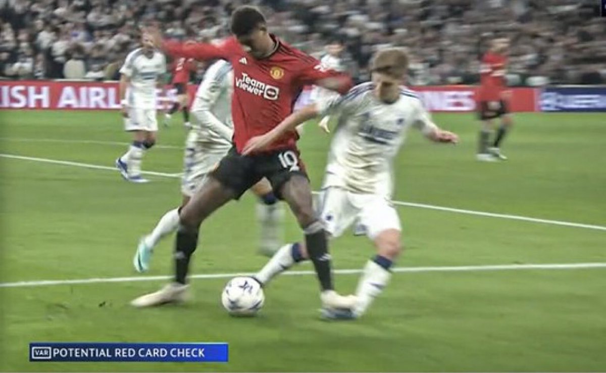 Refereeing is an absolute abomination! 

One day part and completely different outcomes, Rashford sent off, Enzo not!