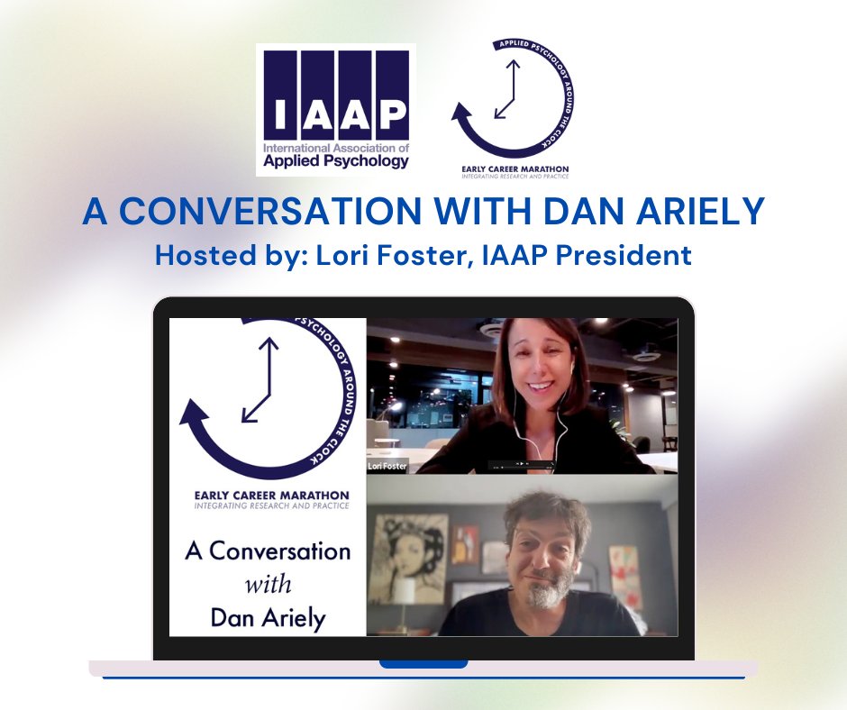 IAAP (@iaapsy) on Twitter photo You're not going to want to miss the IAAP Early Career Marathon this weekend - in addition to fantastic presentations from Applied Psychologists from around the world, we have a special conversation with <a href="/danariely/">Dan Ariely</a>!
Register today! bit.ly/3u64NaR You're not going to want to miss the IAAP Early Career Marathon this weekend - in addition to fantastic presentations from Applied Psychologists from around the world, we have a special conversation with <a href="/danariely/">Dan Ariely</a>!
Register today! bit.ly/3u64NaR